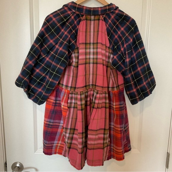 Free People We the Free Moon Bay mixed plaid top - Picture 7 of 13
